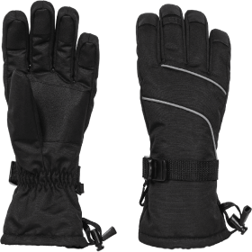 Only Supports Self Pickup  Women's Ski Gloves Waterproof Insulated Snow Gloves With Touch Screen (Option: Black Large)